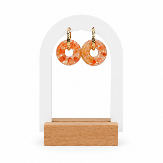 Boucles d’oreilles Fleur Corail